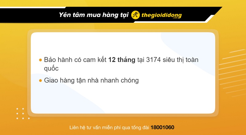 Chính sách bảo hành tại TGDĐ